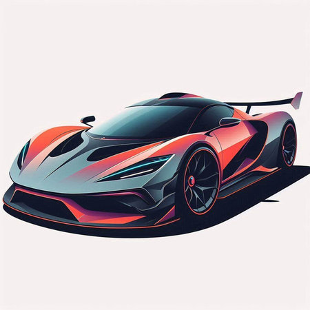 sports concept car, vector illustration, eps10, contains transparency