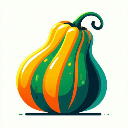 Pumpkin on white background. Vector illustration. Eps 10.のイラスト素材