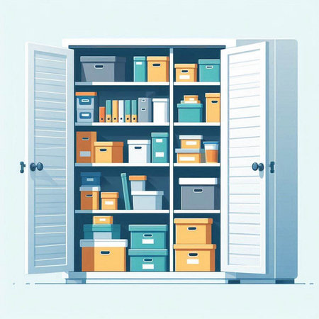 Wooden chest on a white background. Vector illustration of a chest.のイラスト素材