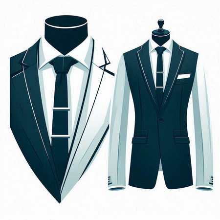 Tuxedo isolated on white background. Vector illustration. Eps 10.のイラスト素材