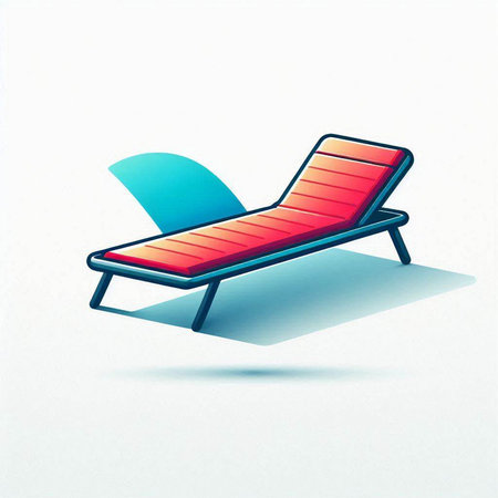 Illustration of a sun lounger on a white background.