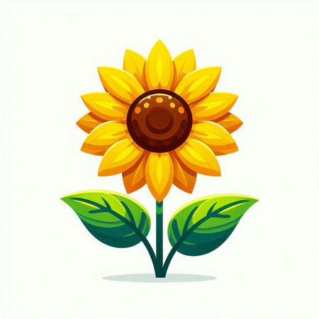 Sunflower icon isolated on white background. Vector illustration for your designのイラスト素材