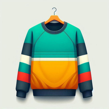 Knitted sweater with a pattern in ethnic style. Vector illustration.