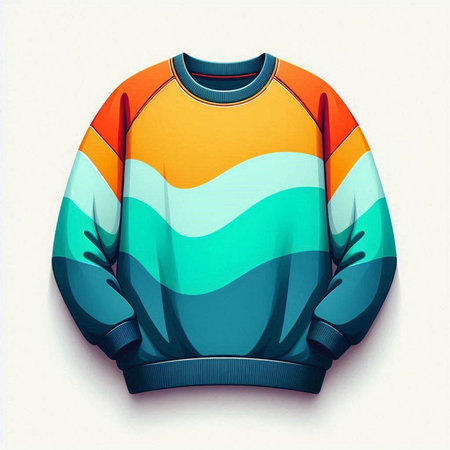 Colorful hoodie isolated on white background. 3D illustration.
