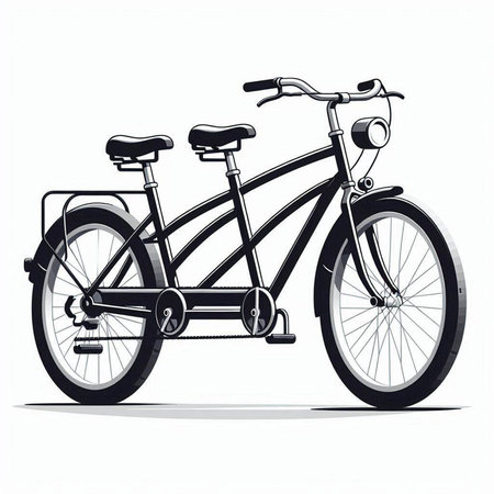 Bicycle vector illustration isolated on a white background. Side view.のイラスト素材