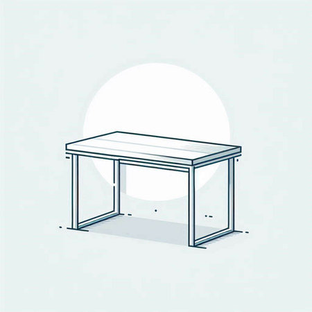 table and chair in white background vector illustration desing eps 10のイラスト素材