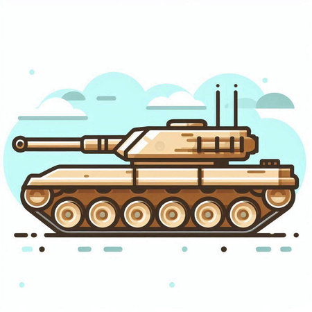 Tank vector illustration, isolated on a white background. Vector illustration.のイラスト素材