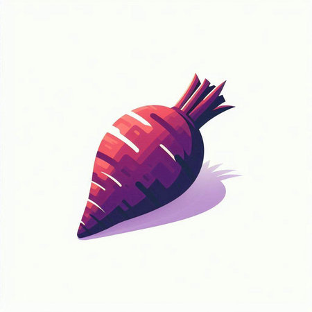 Illustration of a red beet on a white background. Vector illustrationのイラスト素材