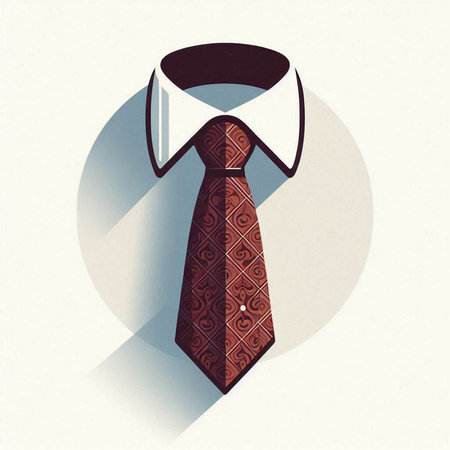 Necktie. Vintage style. Vector illustration. Eps 10.のイラスト素材