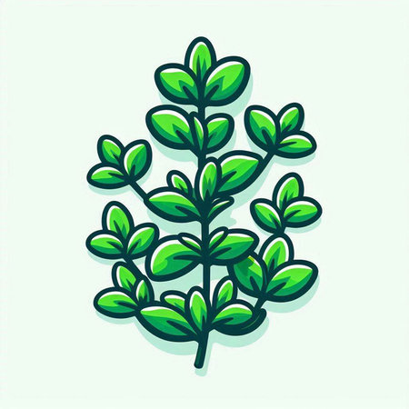 Green leaf icon isolated on light green background. Vector Illustration.のイラスト素材
