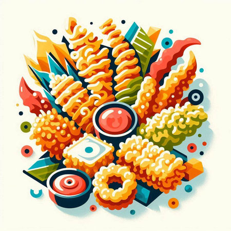 Vector illustration of japanese food set. Sushi and rolls.のイラスト素材