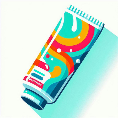 Toothpaste tube isolated on a white background. Vector illustration.のイラスト素材