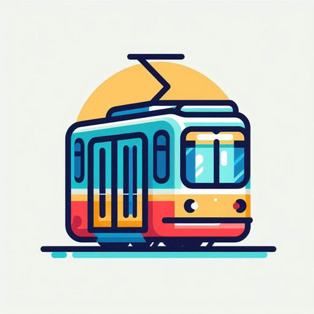 Modern high-speed train on the background of the city. 3d renderingのイラスト素材