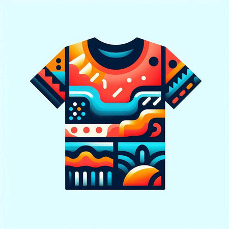 T-shirt design with abstract pattern. Vector illustration for your designのイラスト素材