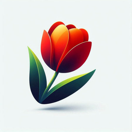 Tulip flower icon. Vector design element for your business.のイラスト素材