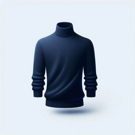 Men's black sweater on a mannequin. Vector illustration.のイラスト素材