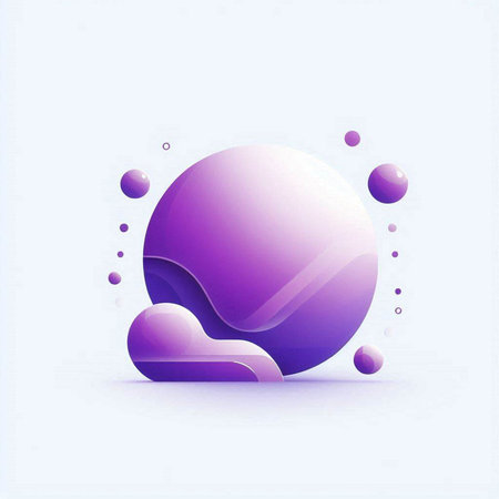 Abstract background with 3d spheres. Vector illustration for your design.のイラスト素材