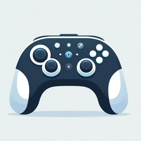 Gamepad on a white background. Vector illustration in cartoon style.