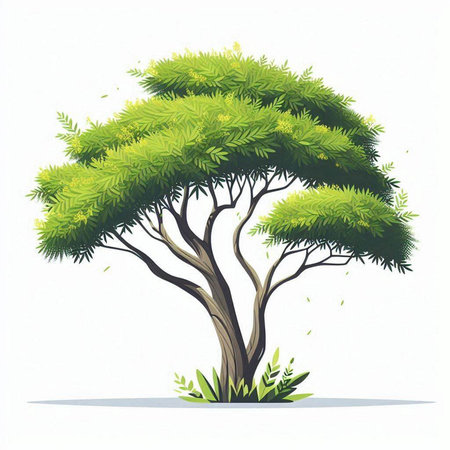 Tree isolated on a white background. Vector illustration. Eps 10.のイラスト素材