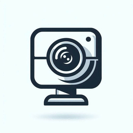Web camera icon,sign,best 3D illustration,flat designのイラスト素材