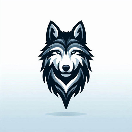 Wolf head mascot. Vector illustration of a wolf head isolated on white background.