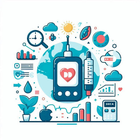 Prostate cancer awareness concept. Vector illustration in flat design style.のイラスト素材