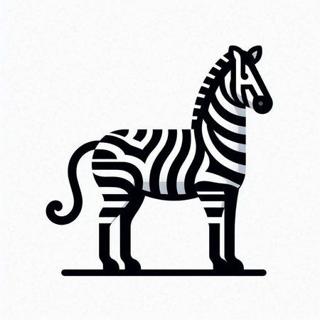 Zebra icon isolated on white background. Zebra vector illustration.のイラスト素材