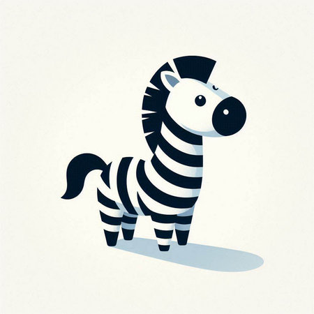 Zebra on a light background. Vector illustration. Eps 10.のイラスト素材