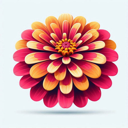 Zinnia flower isolated on white background. Vector illustration. Eps 10.のイラスト素材