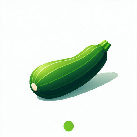 Zucchini on white background. Vector illustration. Eps 10.のイラスト素材