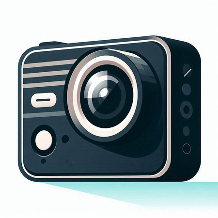 Retro photo camera isolated on a white background. Vector illustration.のイラスト素材