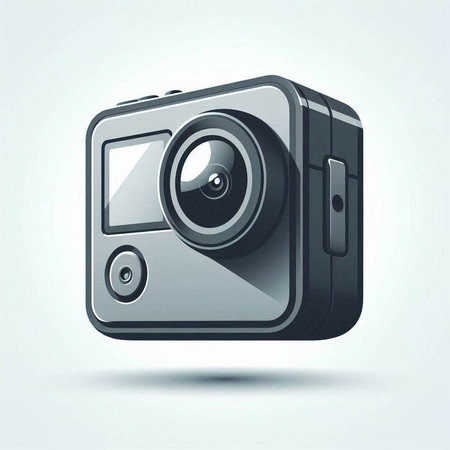 Camera icon, realistic design elements. Vector illustration. Eps 10.のイラスト素材