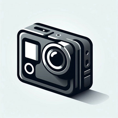 Camera icon, vector illustration eps 10. Flat design style.のイラスト素材
