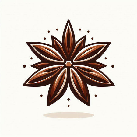 Anise starrative element for your design. Vector illustration.のイラスト素材
