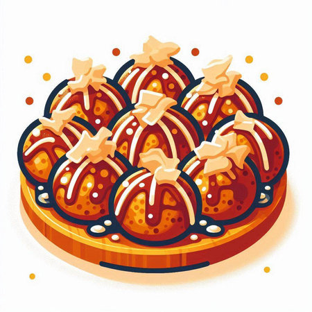 Illustration of a cake on a white background. Vector illustration.のイラスト素材