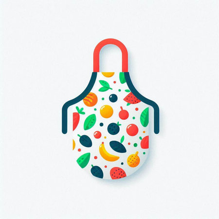 Vector illustration of a skier at ski resort in the mountains.のイラスト素材