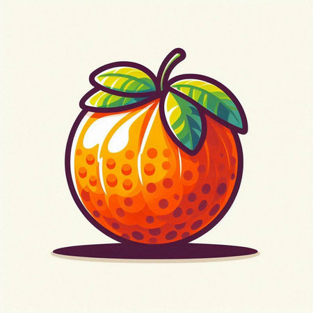 Illustration of orange fruit on a white background. Vector illustration.のイラスト素材