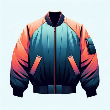 Men's sports jacket. Vector illustration of a man's jacket.