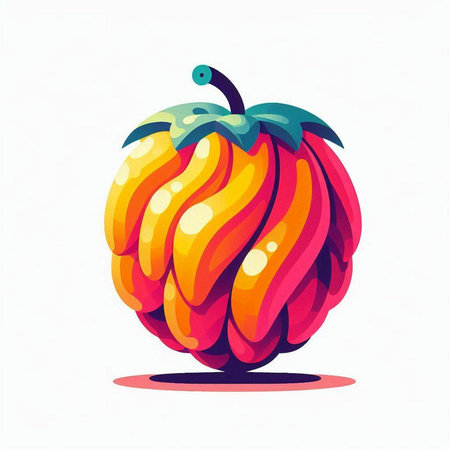 Pumpkin vector illustration in cartoon style on a white background.