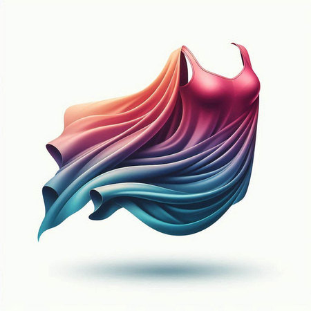 abstract colorful background, futuristic wavy shape, creative design elementのイラスト素材