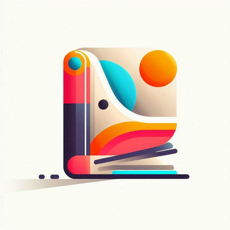 Abstract geometric colorful design. Vector illustration. Minimalist style.のイラスト素材
