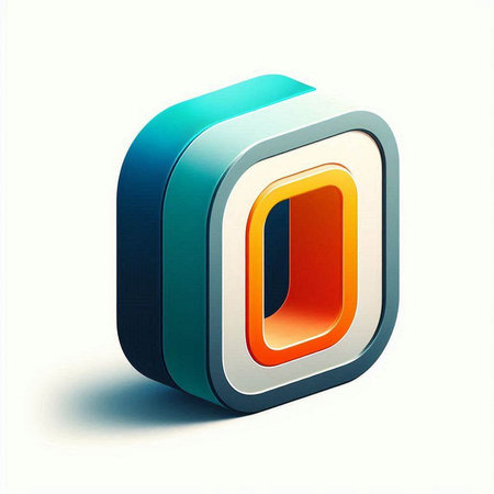 letter J in 3d style on white background - 3d illustrationのイラスト素材