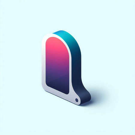 Isometric letter Q icon isolated on blue background. 3d illustrationのイラスト素材