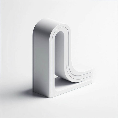 letter of the alphabet made of metal on a white background, 3d illustration