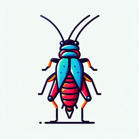 Cockroach icon, vector illustration. Flat design style. Vector illustration.