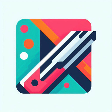 Knife icon. Flat design. Vector illustration. Stock image.のイラスト素材
