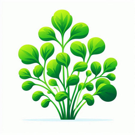 Green leaves on a white background. Vector illustration. Eps 10.のイラスト素材