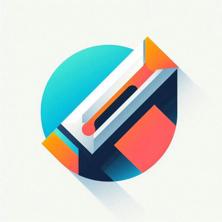 Abstract geometric design element in trendy colors. Minimalistic style.のイラスト素材