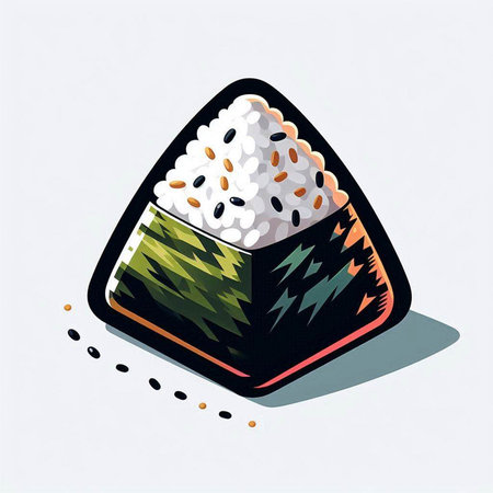 Sushi. Japanese food. Vector illustration in a flat style.のイラスト素材