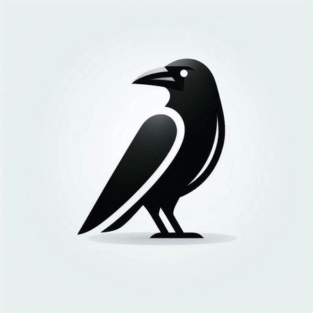 Crow icon. Vector illustration. Eps 10. Isolated on white background.のイラスト素材